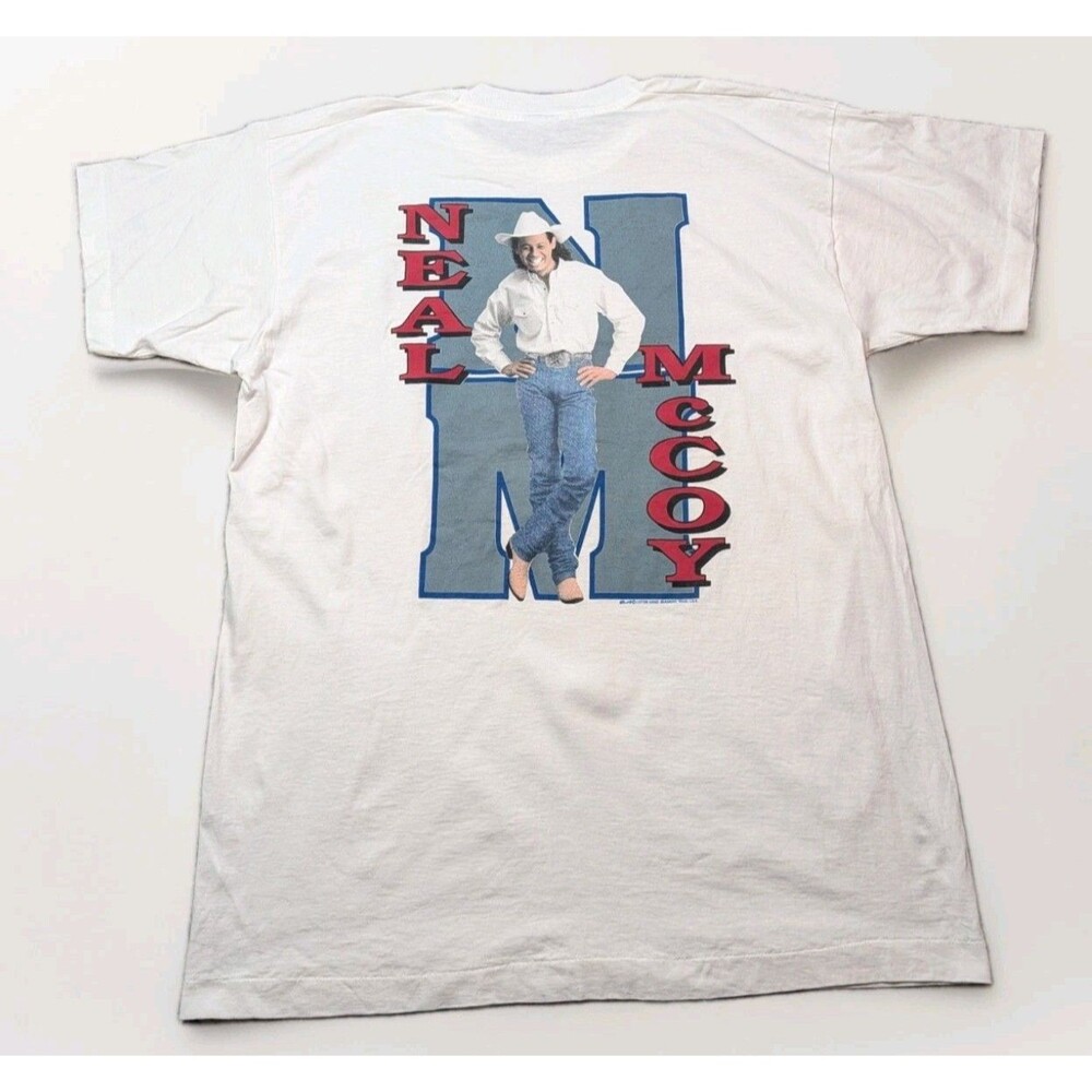 Vintage Single Stitch Neal McCoy Country Music T Shirt Size XL 90s Concert